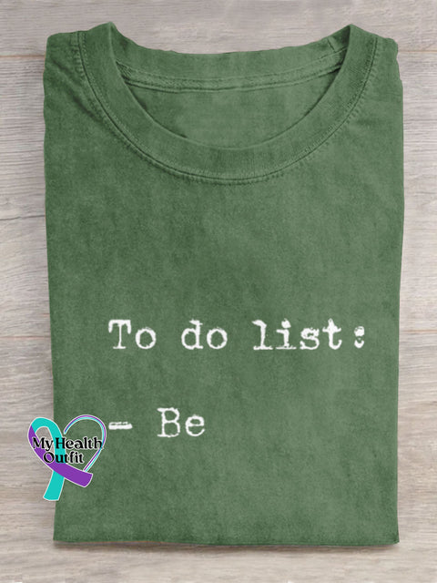 To Do List Art Pattern Print Casual T shirt Green / S