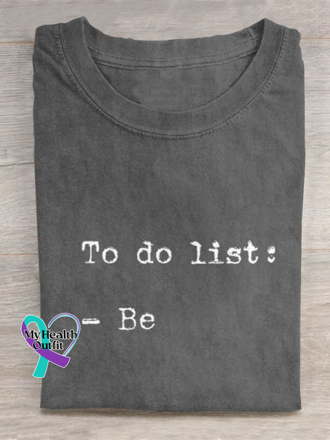 To Do List Art Pattern Print Casual T shirt Grey / S