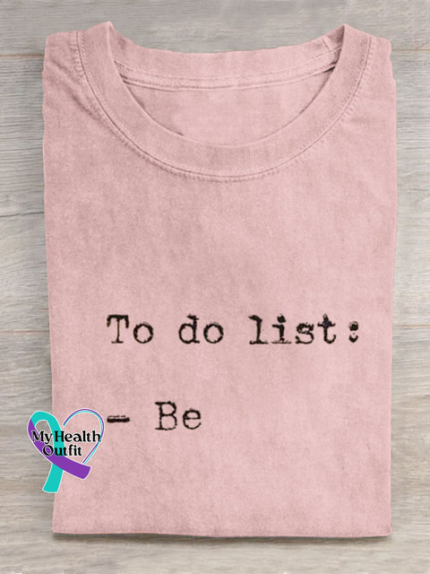 To Do List Art Pattern Print Casual T shirt Pink / S