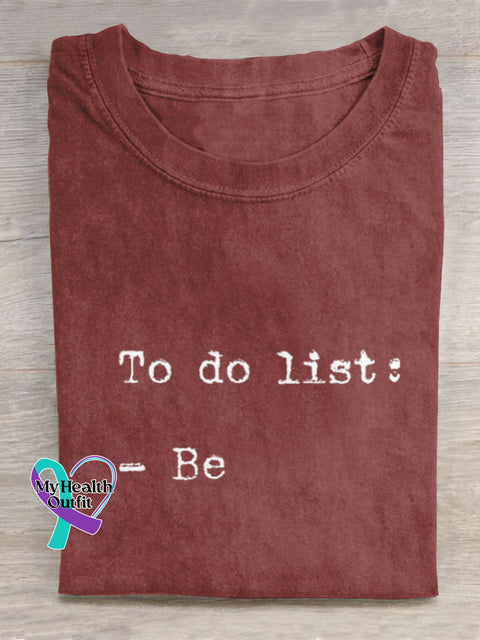 To Do List Art Pattern Print Casual T shirt Red / S
