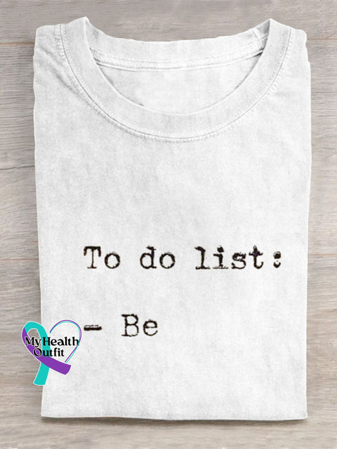 To Do List Art Pattern Print Casual T shirt White / S