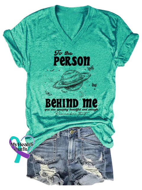 To The Person Behind Me Art Print Casual T-Shirt Green / S