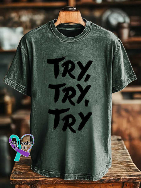 TRY TRY TRY T-shirt Green / S
