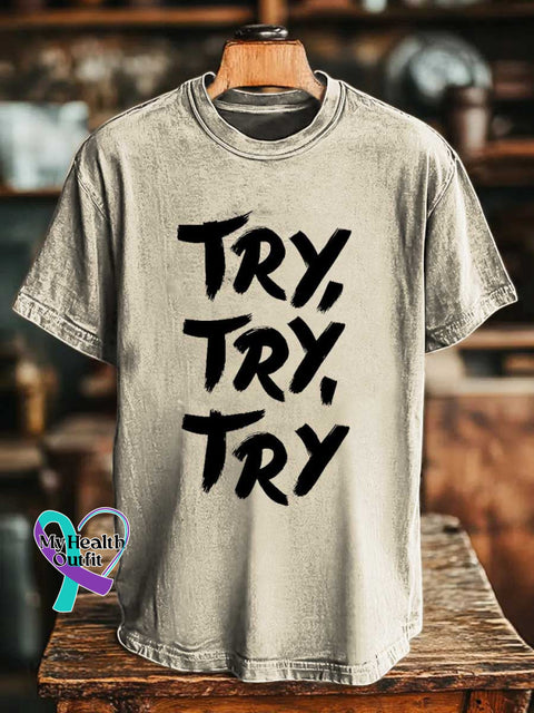 TRY TRY TRY T-shirt Sand / S