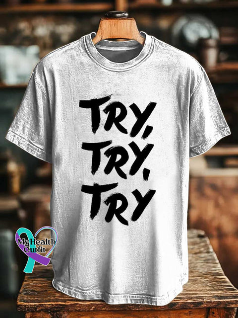 TRY TRY TRY T-shirt White / S
