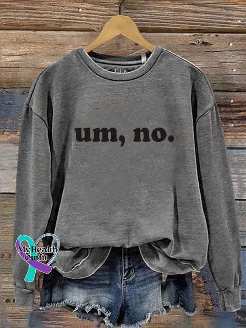 Um No Print Casual Sweatshirt Grey / S