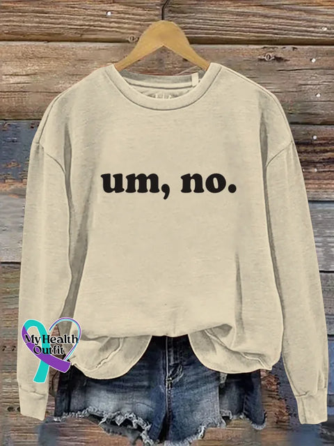 Um No Print Casual Sweatshirt Sand / S