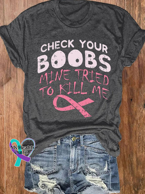 Unisex Breast Cancer Awareness T-Shirt Shortsleeves / S