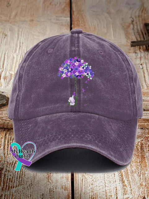 Unisex I Will Remember For You Dementia Alzheimer’s Disease Awareness Printed Hat Purple / Onesize