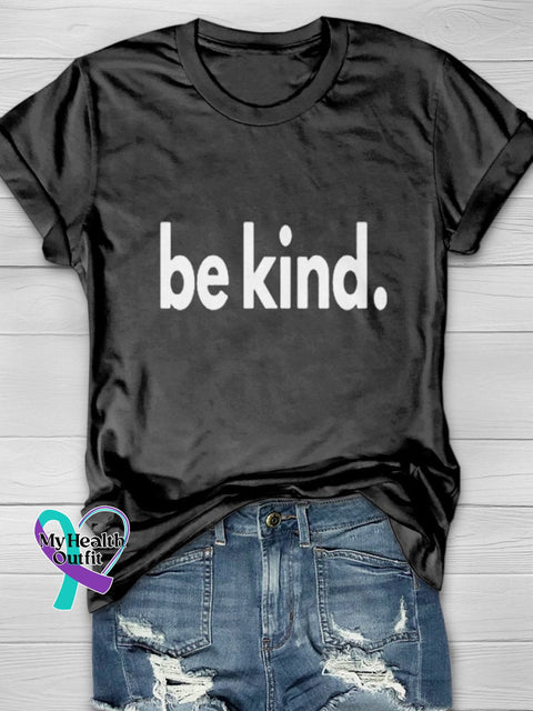 Unisex Shirt Be Kind Design Print T-Shirt Black / S