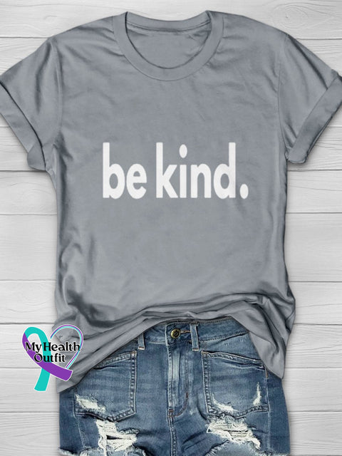 Unisex Shirt Be Kind Design Print T-Shirt Grey / S