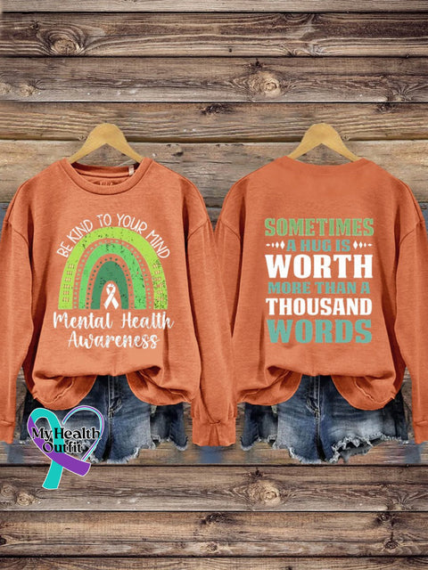 Unisex Suicide Prevention Awareness Crew Neck Long Sleeve Sweatshirt Multicolor / S