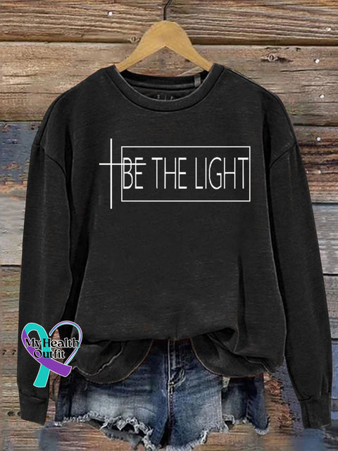 Unisex Women’s Men’s Be The Light Verse Religious Faith Outfit Church Christian Print Casual
