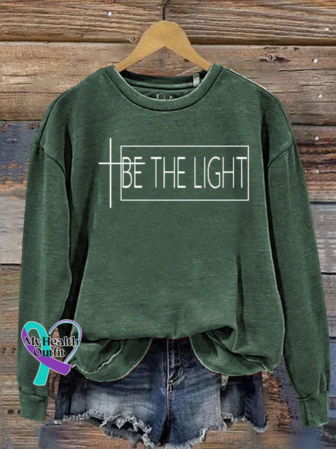 Unisex Women’s Men’s Be The Light Verse Religious Faith Outfit Church Christian Print Casual