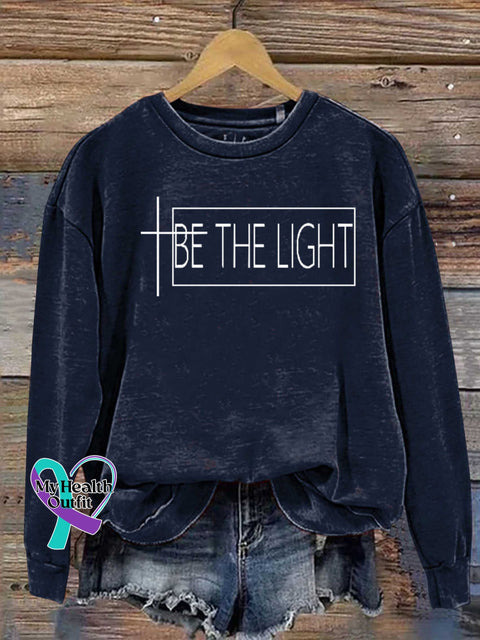 Unisex Women’s Men’s Be The Light Verse Religious Faith Outfit Church Christian Print Casual