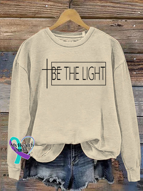 Unisex Women’s Men’s Be The Light Verse Religious Faith Outfit Church Christian Print Casual