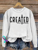 Unisex Women’s Men’s Created With A Purpose Self Love Worthy You Matter Religious Faith Jesus
