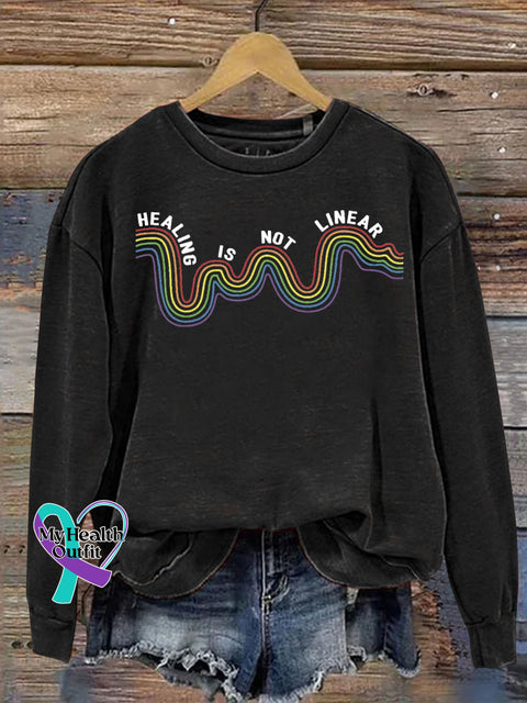 Unisex Women’s Men’s Healing Is Not Linear Self Growth Depression Suicide Awareness Provention