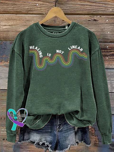 Unisex Women’s Men’s Healing Is Not Linear Self Growth Depression Suicide Awareness Provention