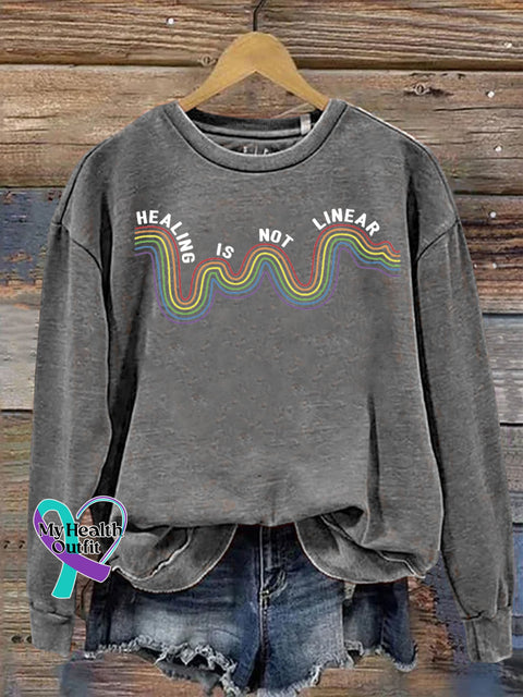 Unisex Women’s Men’s Healing Is Not Linear Self Growth Depression Suicide Awareness Provention