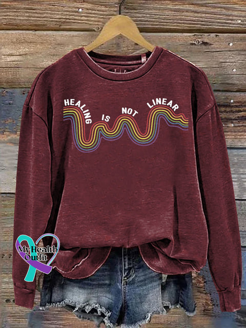 Unisex Women’s Men’s Healing Is Not Linear Self Growth Depression Suicide Awareness Provention