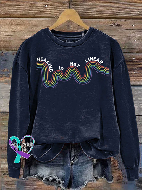 Unisex Women’s Men’s Healing Is Not Linear Self Growth Depression Suicide Awareness Provention