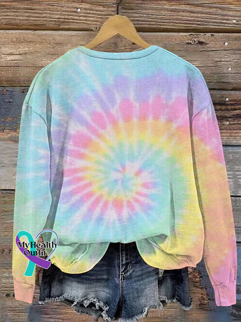 Unisex Women’s Men’s Multicolor Tie Dye Be Kind Suicide Prevention Mental Print Casual Hoodie