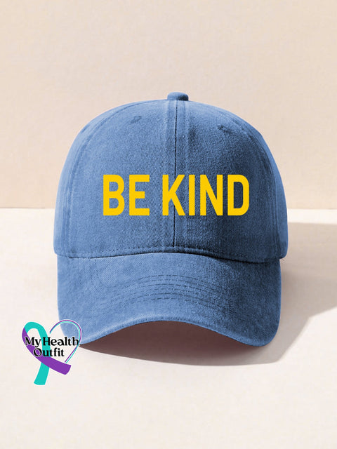 Unisex Women’s Men’s Suicide Prevention Awareness Be Kind Print Hats Blue / Onesize