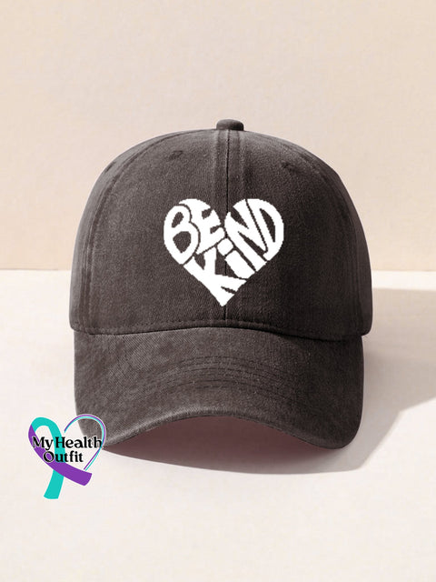 Unisex Women’s Men’s Suicide Prevention Awareness Be Kind Print Hats Coffer / Onesize
