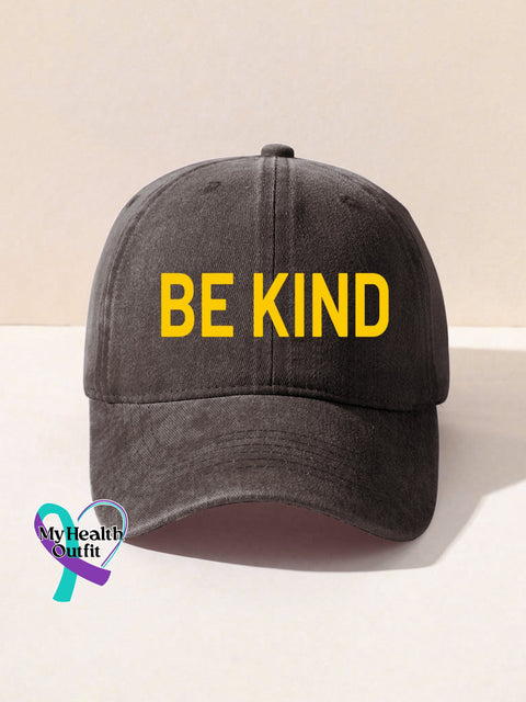 Unisex Women’s Men’s Suicide Prevention Awareness Be Kind Print Hats Coffer / Onesize