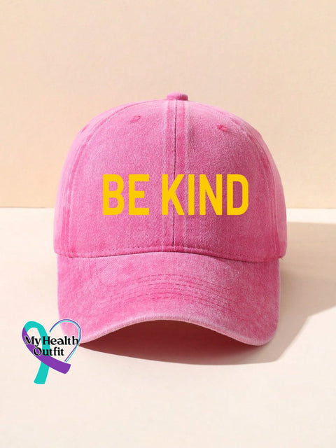 Unisex Women’s Men’s Suicide Prevention Awareness Be Kind Print Hats Pink / Onesize