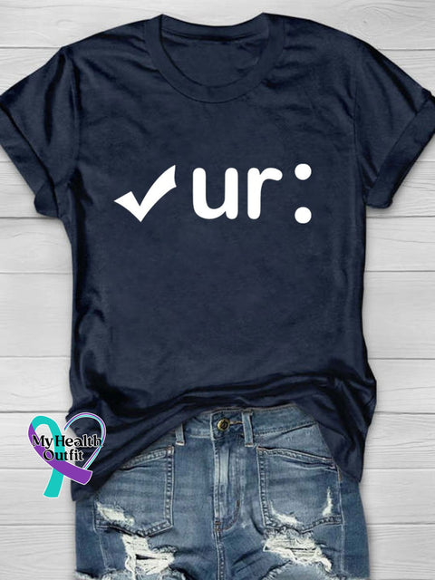 Ur: Print T-Shirt Blue / S