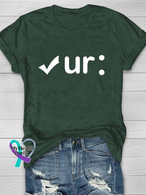 Ur: Print T-Shirt Green / S