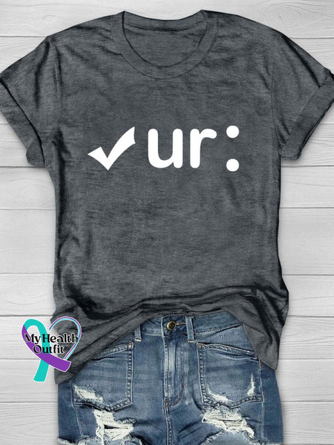 Ur: Print T-Shirt Grey / S