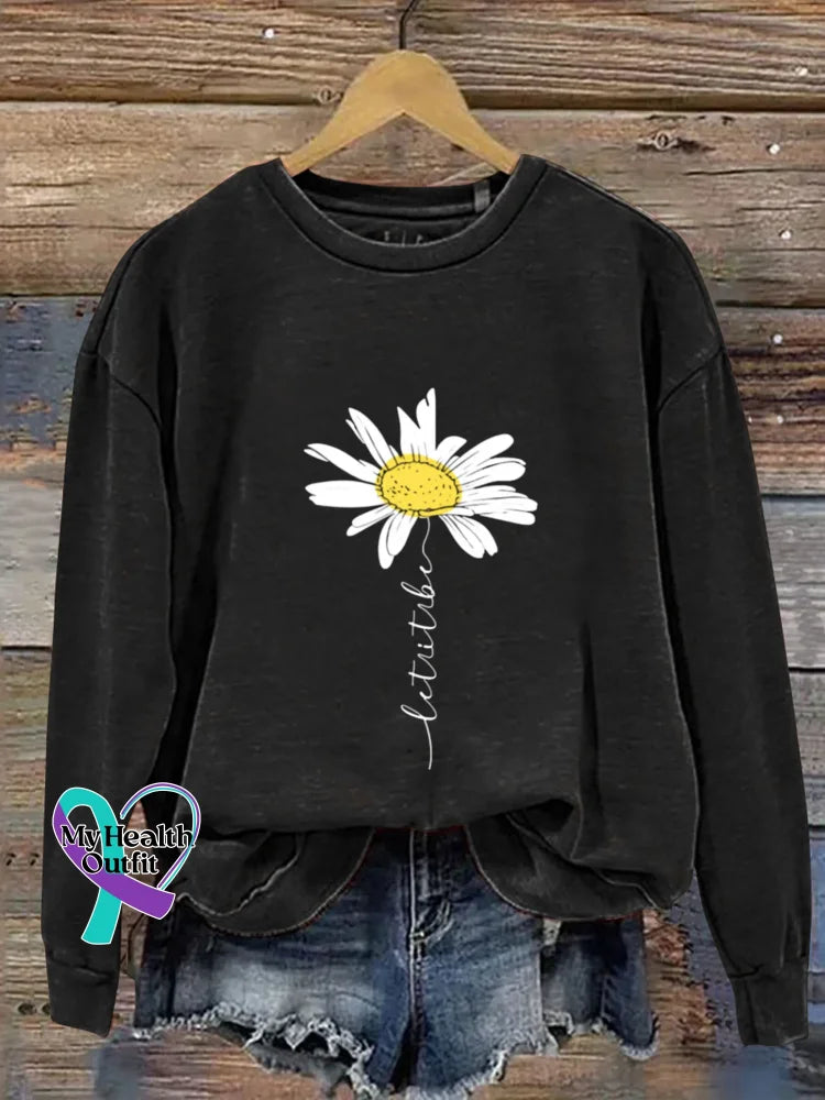 Vintage Let It Be Art Print Casual Sweatshirt Black / S