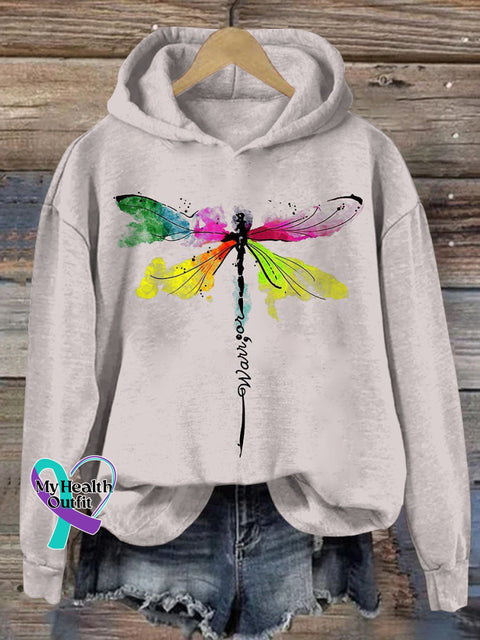 Warrior Cancer Awareness Art Print Casual Sweatshirt Grey / S