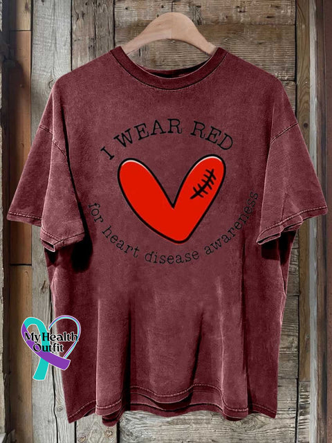 Wear Red For Heart Disease Awareness In February We Wear Red Chd Anatomical Warrior Month T-Shirt