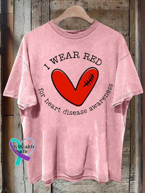 Wear Red For Heart Disease Awareness In February We Wear Red Chd Anatomical Warrior Month T-Shirt