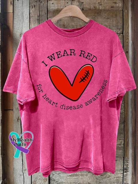 Wear Red For Heart Disease Awareness In February We Wear Red Chd Anatomical Warrior Month T-Shirt