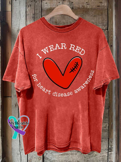 Wear Red For Heart Disease Awareness In February We Wear Red Chd Anatomical Warrior Month T-Shirt /