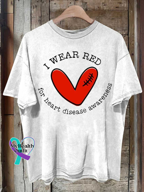 Wear Red For Heart Disease Awareness In February We Wear Red Chd Anatomical Warrior Month T-Shirt