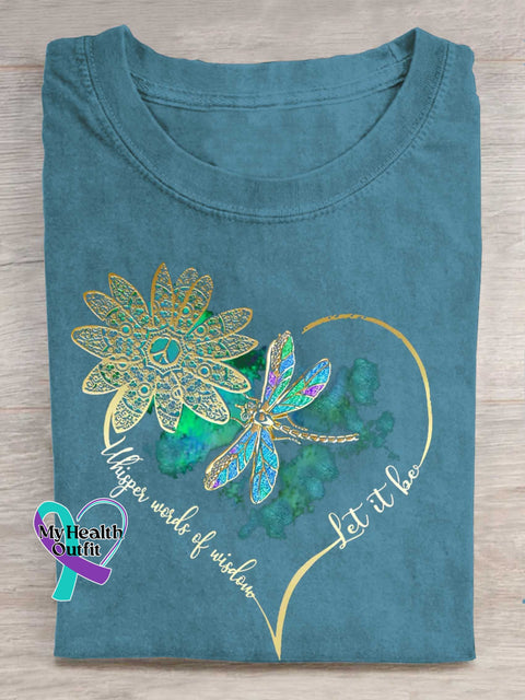 Whisper Wirds of Wisdow Let It Be Dragonfly T-shirt Blue / S