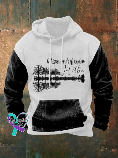 Whisper Words Of Wisdom Let It Be Art Casual Hoodie Sweatshirt Black / S