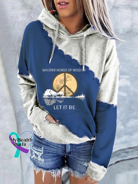 Whisper Words Of Wisdom Let It Be Art Casual Hoodie Sweatshirt Blue / S