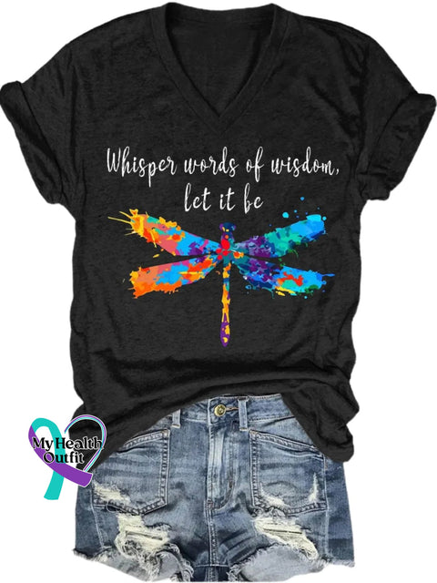 Whisper Words Of Wisdom Let It Be Art Casual T-Shirt Black / S