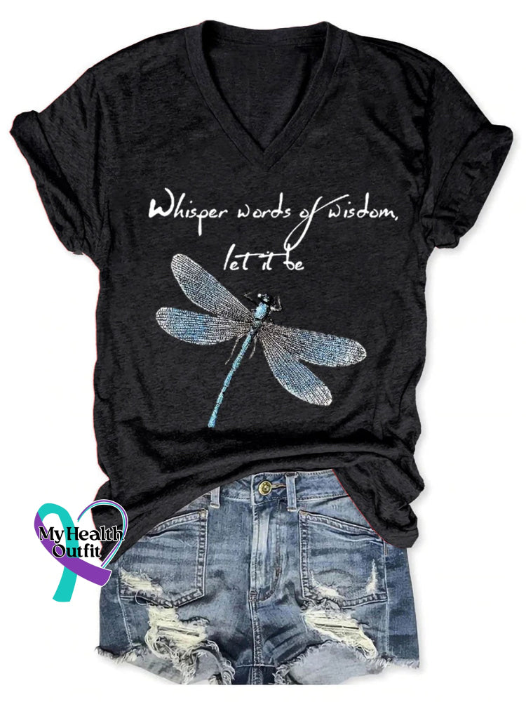 Whisper Words Of Wisdom Let It Be Art Casual T-Shirt Black / S