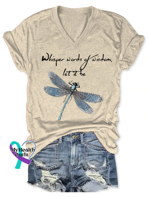 Whisper Words Of Wisdom Let It Be Art Casual T-Shirt Sand / S