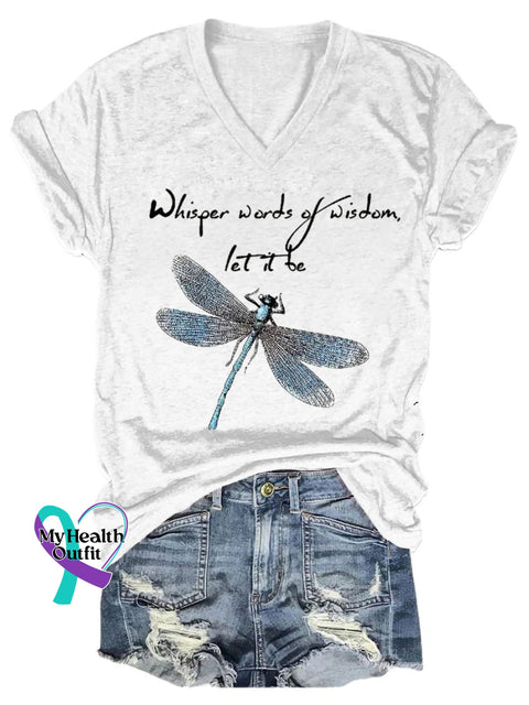 Whisper Words Of Wisdom Let It Be Art Casual T-Shirt White / S