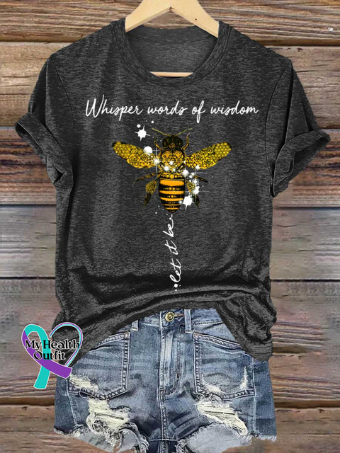 Whisper Words Of Wisdom Let It Be Art Print Casual T-shirt Black / S