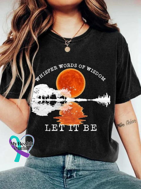 Whisper Words Of Wisdom Let It Be Art Print Casual T-Shirt Black / S